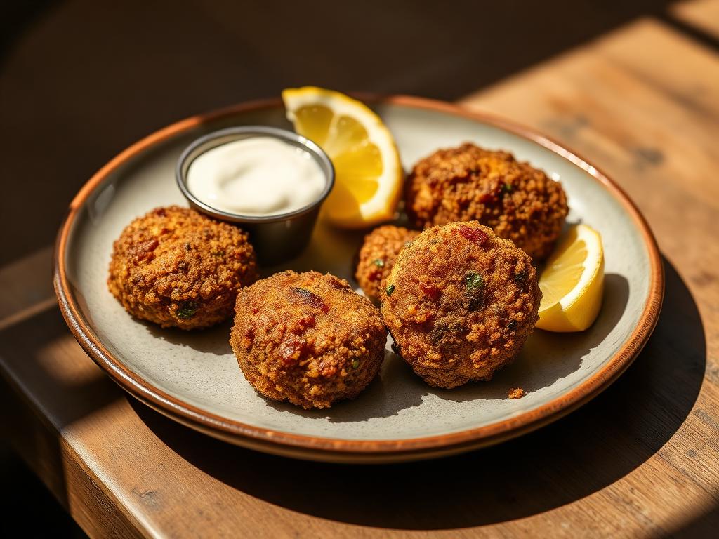Quinoa-Crusted Fish Nuggets with Tartar Sauce